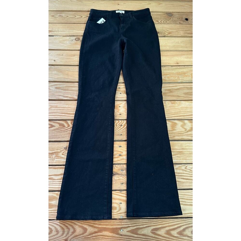 L’agence NWT Women’s Mini flare Jeans Size 25 Black BT